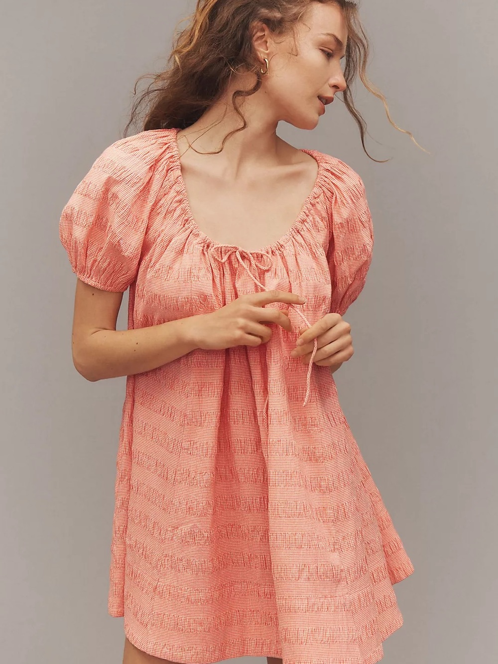 Anthropologie Maeve Scoop-Neck Mini Swing Dress - Small